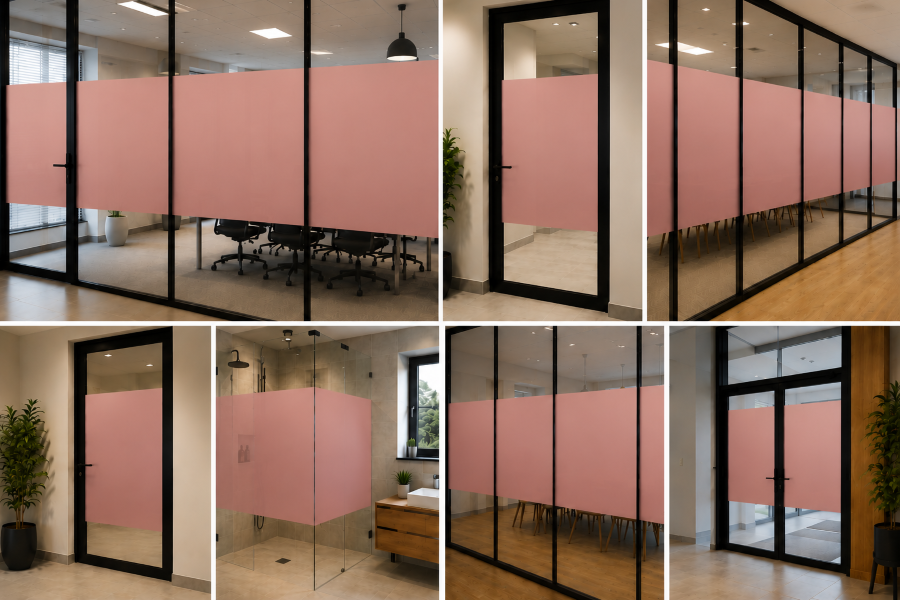 mat pink pet solar screen awf store matna piskovana folie na sklo ruzova